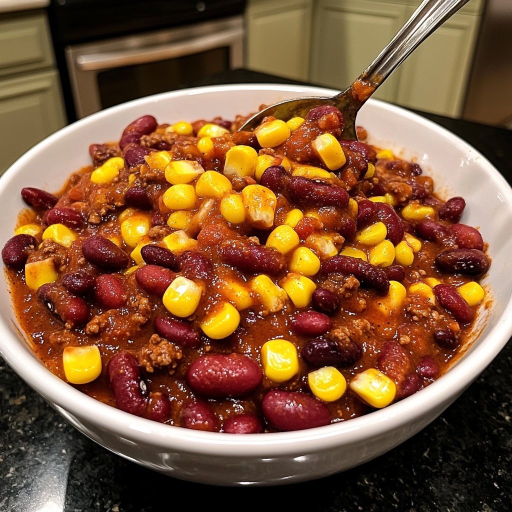 Chili sin Carne mit Mais