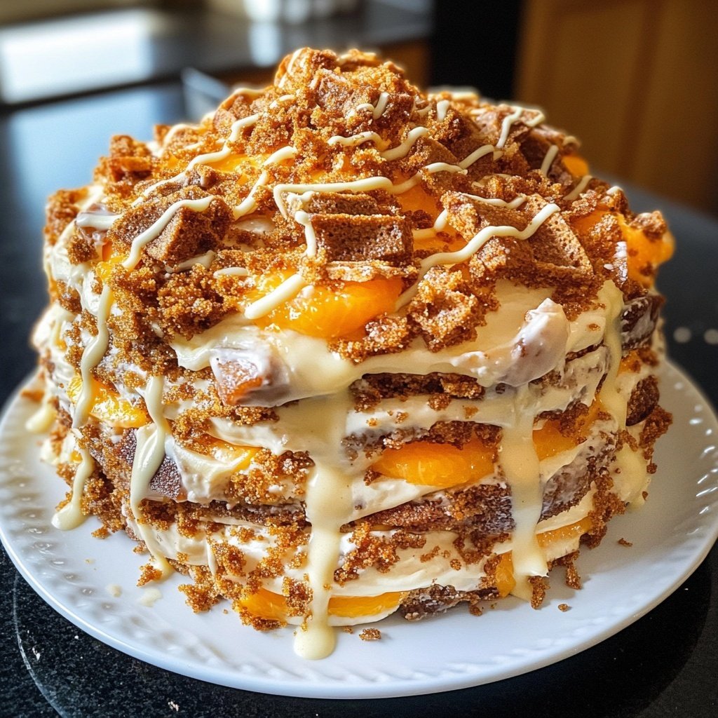 Spekulatius-Weihnachtstorte mit Orangencreme