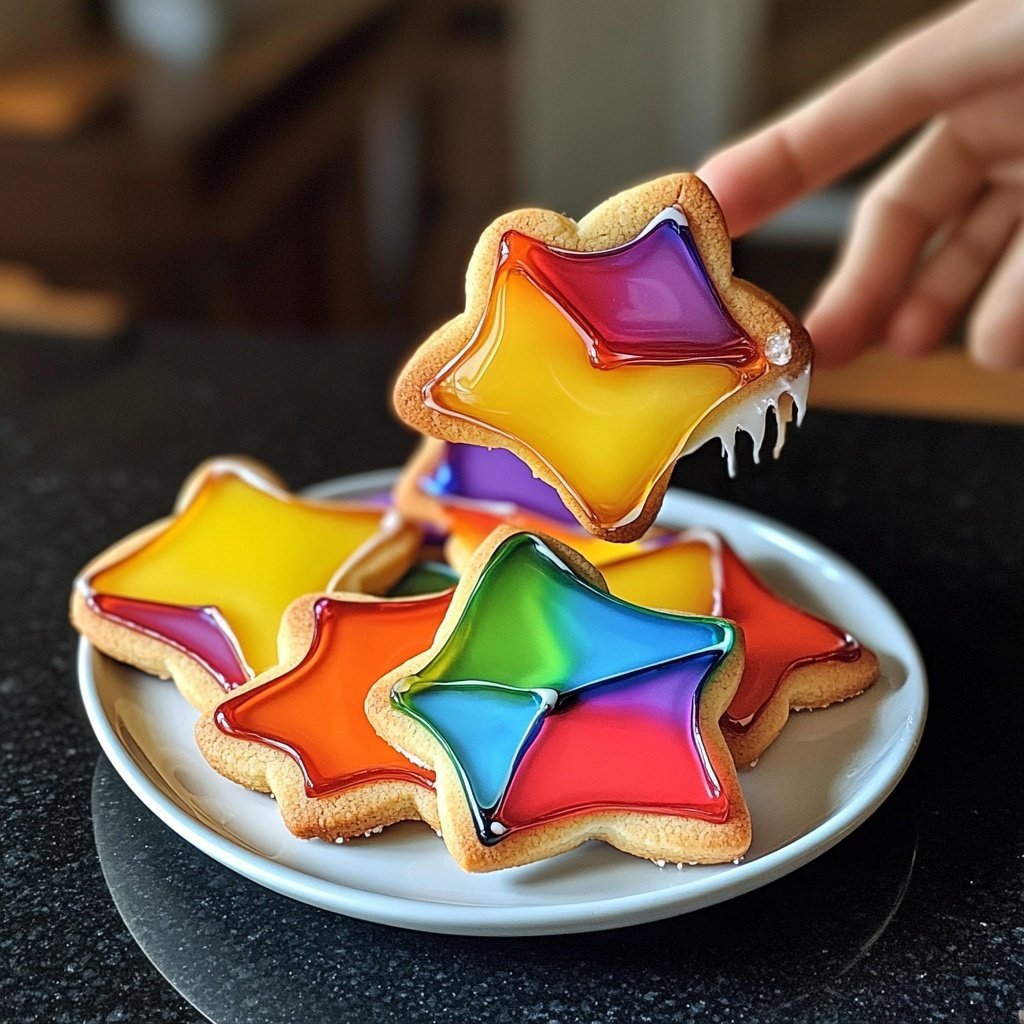 Einfache Glasfenster-Kekse