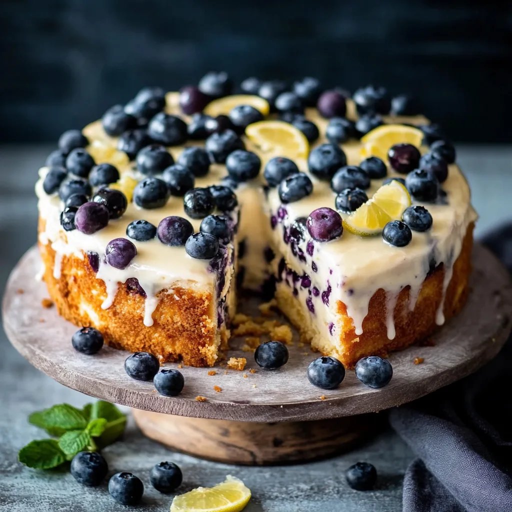 Zitronen-Blaubeer-Joghurt-Kuchen