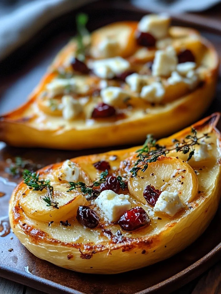 Gebackene Birnen mit Feta, Honig und Cranberries