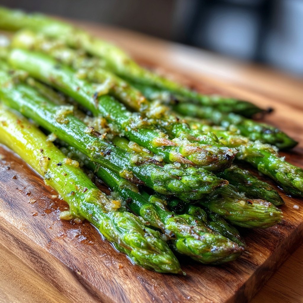 Grüner Spargel Mit Knoblauchbutter