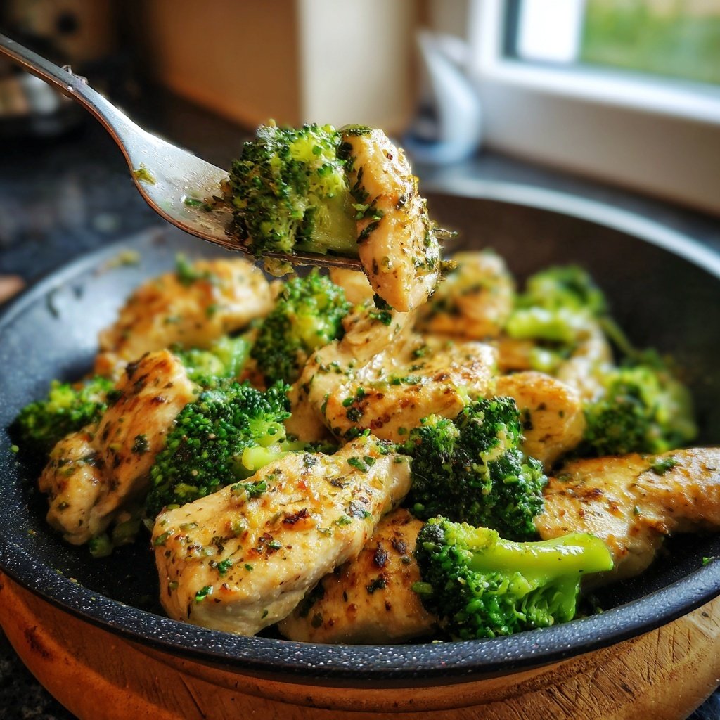 Brokkoli Pfanne Mit Hähnchen